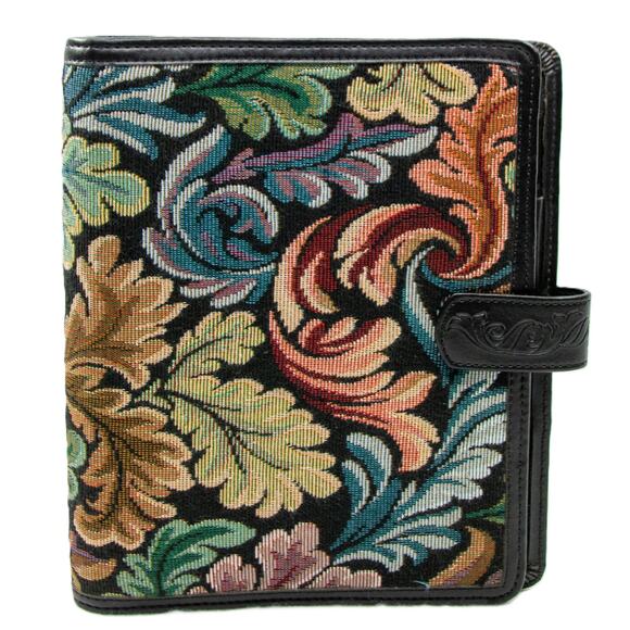 Vintage Tapestry Classic Mini School Binder 5.5" X 8.5" Notebook Paper Holder - Picture 1 of 7